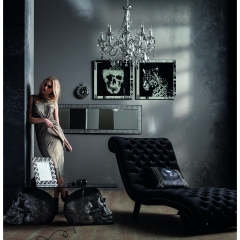 Картина в рамке Leopard, коллекция "Леопард" 80*80*5, Стекло, МДФ, Черный