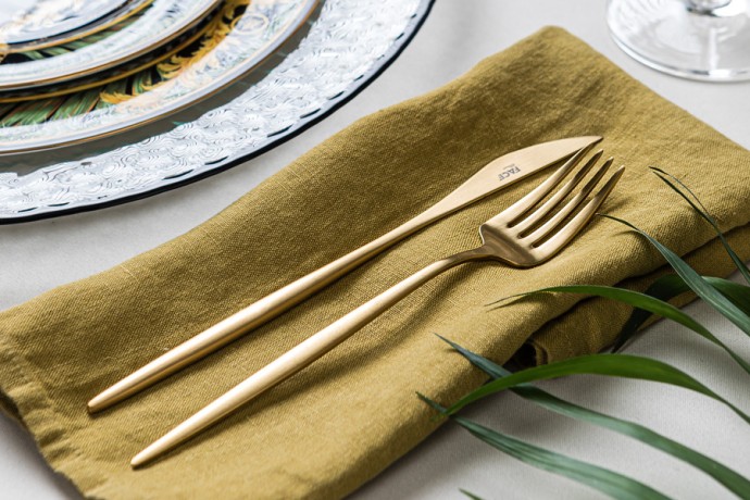 Набор столовых приборов Cosmos Gold, Face матовый, 6 персон, 24 предмета