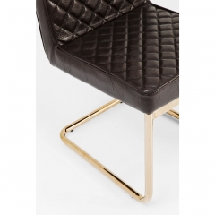 Стул консольный Beverly Hills, коллекция "Беверли-Хиллз" 46*91*56, Искусственная кожа, Сталь, Фанера, Пена полиэстер, Черный