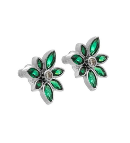 Пусеты Цветок *15A12EP006XM20 G/BW Fiore Luna