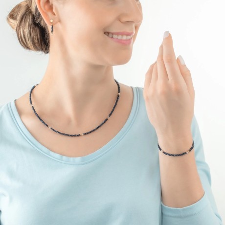 Колье Dark Blue Coeur de Lion