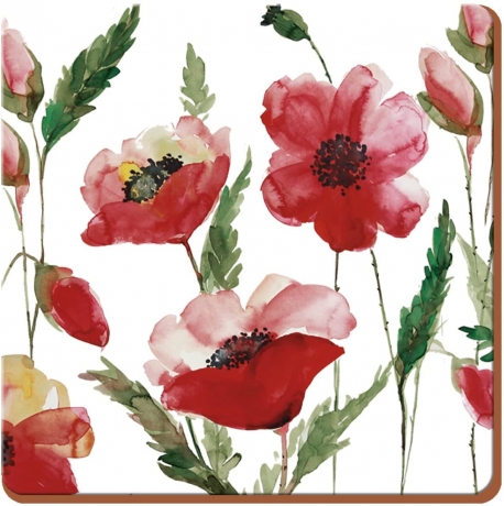 Набор из 6 подставок, 10х10 см. Watercolour Poppy Kitchen Craft
