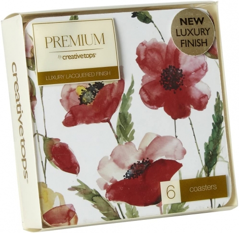 Набор из 6 подставок, 10х10 см. Watercolour Poppy Kitchen Craft