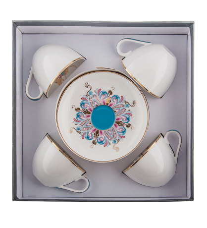 JK- 96 Чайный набор на 4 перс. "Песня Мотылька" (Canzone Falena Pavone)