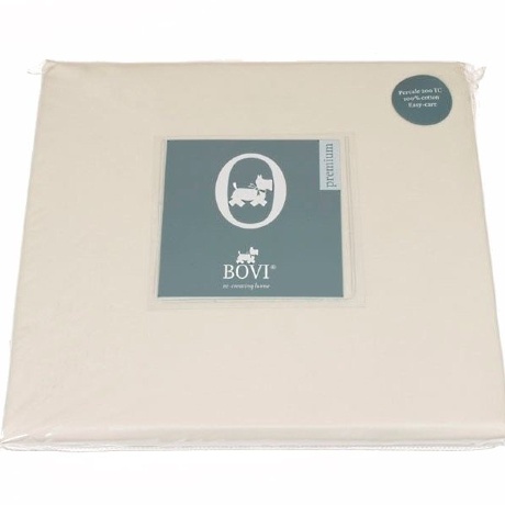 Простыня на резинке (PB), перкаль, 140x200x30см. экрю, BOVI