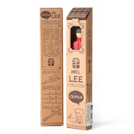 Палочки для суши Mr.Lee, красные, Qualy