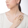Серьги Firenze dark blue 300197 BL/RG Qudo