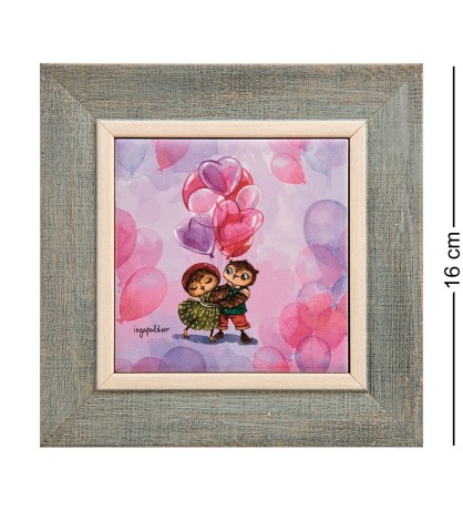 SZ-445 Панно керамическое "Танго поцелуев" 10х10