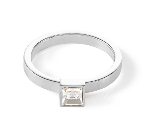 Кольцо Crystal-Silver 17.2 мм 0501/40-1817 54 Coeur de Lion