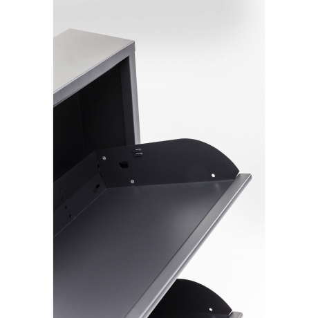 Шкаф для обуви Caruso, коллекция "Карузо" 50*103*14, Сталь, Серый