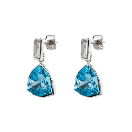 Серьги Aquamarine A2110SW-E04.22 BL/S Fiore Luna 	