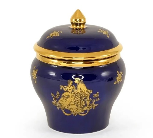 Баночка, 10,5х13 см. AMANTE BLU, керамика