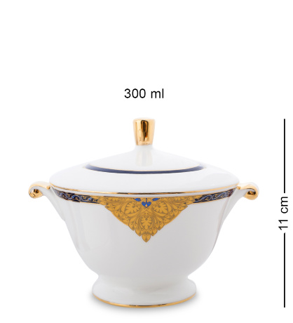 JK-195 Чайный сервиз 15 пр. на 6 перс. "Золотой Палермо" (Gold Palermo Pavone)