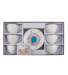 JK- 97 Чайный набор на 6 перс. "Песня Мотылька" (Canzone Falena Pavone)