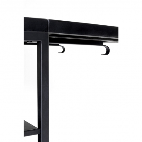 Стеллаж барный Binasco, 93х105х56 см. Пихта, Сталь, Черный