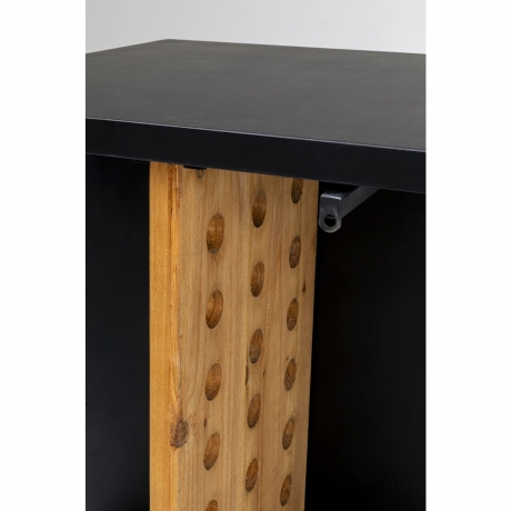 Стеллаж барный Binasco, 93х105х56 см. Пихта, Сталь, Черный