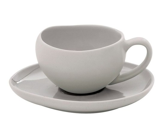 Чашка с блюдцем Organica, серая, 0,09 л. Easy Life