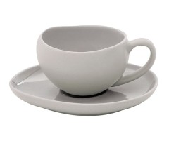 Чашка с блюдцем Organica, серая, 0,09 л. Easy Life