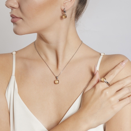 Серьги Firenze champagne 300351 BR/S Qudo