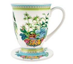 Кружка с подставкой Орхидея, 0,3 л. Maxwell & Williams