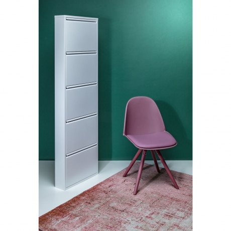 Шкаф для обуви Caruso, коллекция "Карузо" 50*170*14, Сталь, Белый