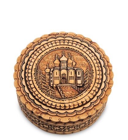 BST-404/ 1 Шкатулка "Храм" (береста)