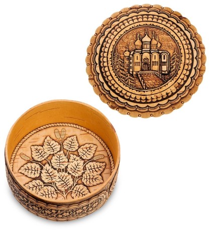 BST-404/ 1 Шкатулка "Храм" (береста)