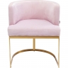 Стул мягкий с подлокотниками Rumba, коллекция "Румба" 61*73*59, Полиэстер, ДСП, Эвкалипт, Нержавеющая сталь, Розовый