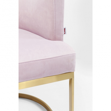 Стул мягкий с подлокотниками Rumba, коллекция "Румба" 61*73*59, Полиэстер, ДСП, Эвкалипт, Нержавеющая сталь, Розовый