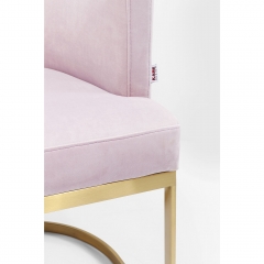 Стул мягкий с подлокотниками Rumba, коллекция "Румба" 61*73*59, Полиэстер, ДСП, Эвкалипт, Нержавеющая сталь, Розовый