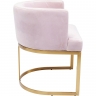 Стул мягкий с подлокотниками Rumba, коллекция "Румба" 61*73*59, Полиэстер, ДСП, Эвкалипт, Нержавеющая сталь, Розовый