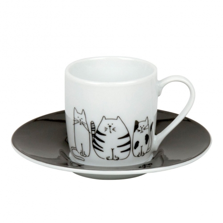 Кофейная пара эспрессо, 85 мл. "Забавные кошки" Koenitz