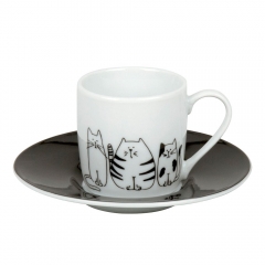 Кофейная пара эспрессо, 85 мл. "Забавные кошки" Koenitz
