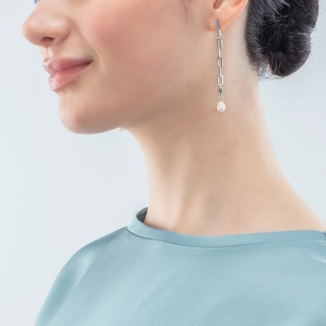 Серьги White-Silver 1112/21-1417 Coeur de Lion