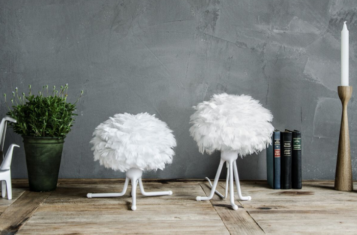 Плафон из перьев Eos micro, 22х16 см. Umage