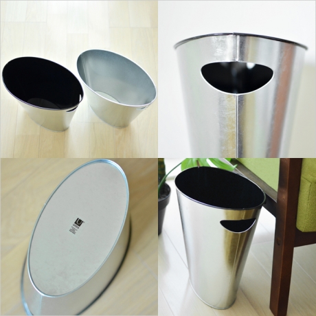 Контейнер мусорный Skinny, металлик, Umbra