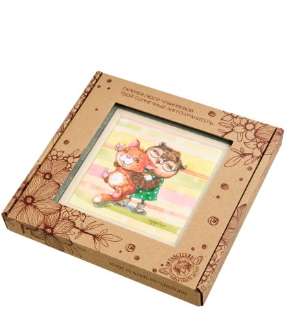 SZ-447 Панно керамическое "Нежный и ласковый" 10х10