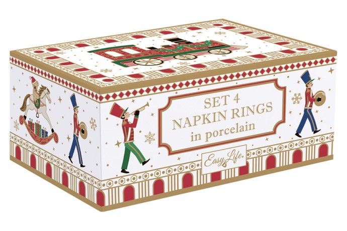Набор колец для салфеток Полярный экспресс, 4,5 см. 4 шт. Easy Life