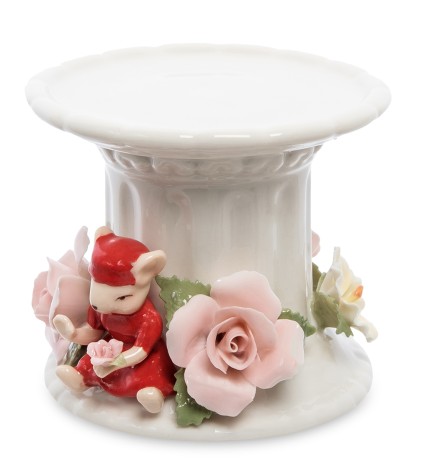 CMS-62/ 2 Подсвечник "Мышка с цветами" (Pavone)