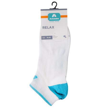 Носки спортивные женские Relax ASS-0002 35-39 бел/син (Artsocks)