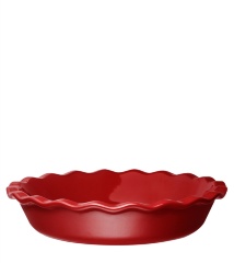 Форма для выпечки фруктового пирога Emile Henry 26 см. гранат