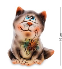 АБ- 68 Фигурка керамическая &quot;Кот с кленовым листом&quot;