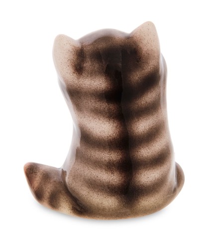 АБ- 68 Фигурка керамическая "Кот с кленовым листом"