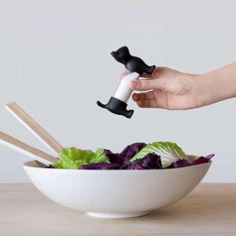 Емкость для соли, перца или зубочисток Cat черный Balvi