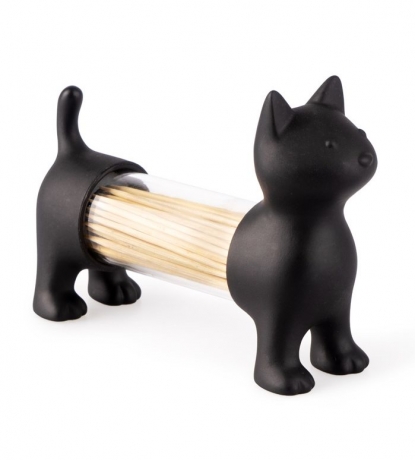 Емкость для соли, перца или зубочисток Cat черный Balvi