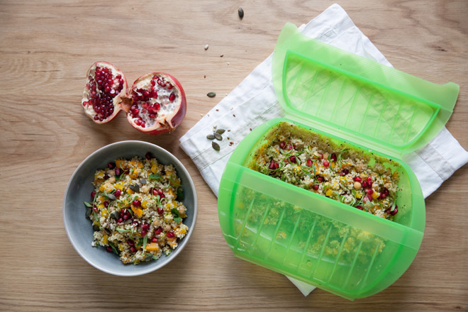 Конверт для запекания Семейный Lekue с поддоном, 3-4 порции, салатовый