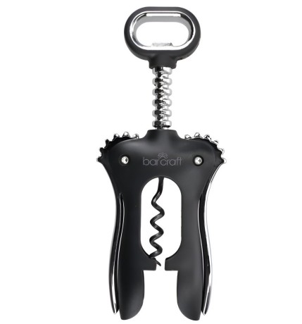 Штопор BarCraft с крыльями, черный Kitchen Craft