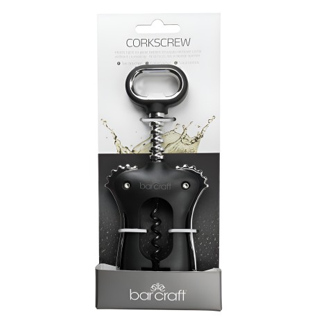 Штопор BarCraft с крыльями, черный Kitchen Craft