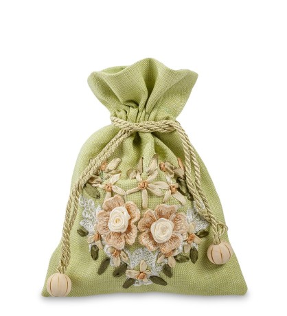 LK-36 Мешочек из льна "Лесные цветы"