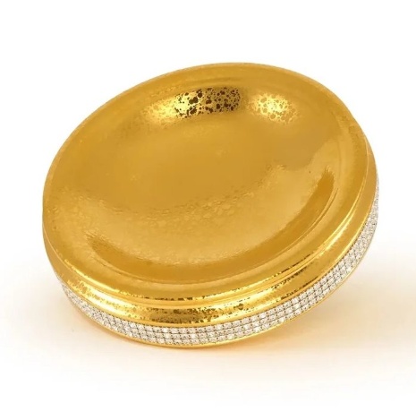 Блюдце для украшений, 21х6 см. DUBAI, керамика, swarovski